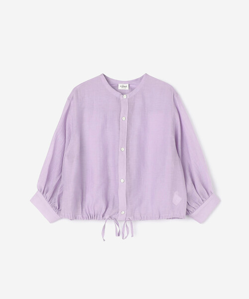 LE GLAZIK | シアーバンドカラーブラウス WOMEN（シャツ