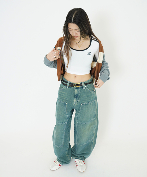 JOINT WORKS（ジョイントワークス）の「ADIDAS / アディダス 3S LS CROP（Tシャツ/カットソー・レディース・ブラック/ホワイト・SMALL）」の20枚目の写真