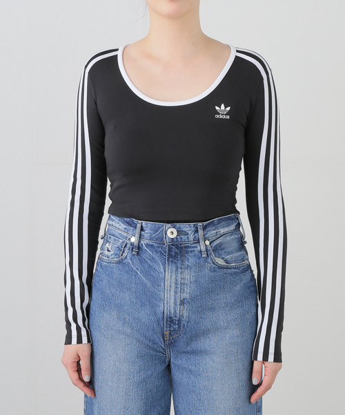 JOINT WORKS（ジョイントワークス）の「ADIDAS / アディダス 3S LS CROP（Tシャツ/カットソー・レディース・ブラック/ホワイト・SMALL）」の21枚目の写真
