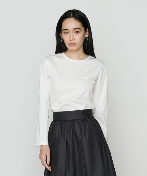 COMME CA（コムサ）の「アルビ二スタスムース プルオーバー（Tシャツ/カットソー・レディース・ブラック/ライトグレー/ホワイト・9号/11号）」の5枚目の写真