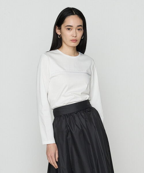 COMME CA（コムサ）の「アルビ二スタスムース プルオーバー（Tシャツ/カットソー・レディース・ブラック/ライトグレー/ホワイト・9号/11号）」の6枚目の写真