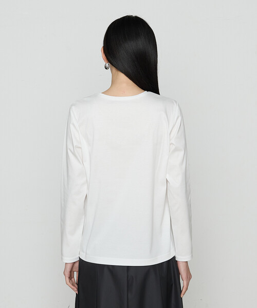 COMME CA（コムサ）の「アルビ二スタスムース プルオーバー（Tシャツ/カットソー・レディース・ブラック/ライトグレー/ホワイト・9号/11号）」の9枚目の写真