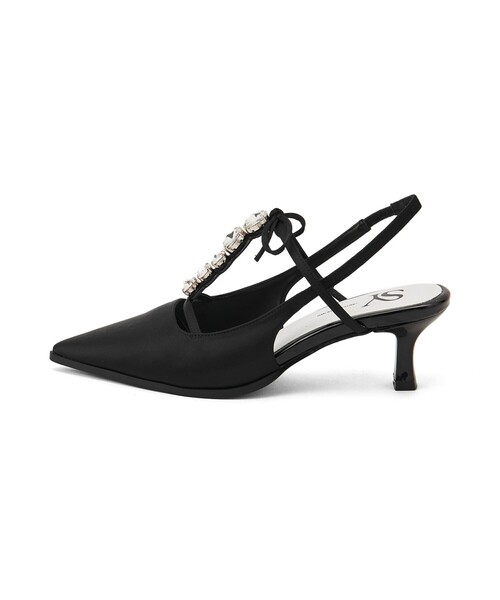 ＜SY＞ビジューラインTストラップ パンプス55●↑