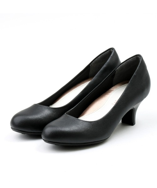 Lady worker（レディワーカー）の「たくさん歩く方に向けた約5.5㎝ヒールの軽量パンプス（パンプス・レディース・ブラック/ブラック系その他/ライトベージュ・22.5cm/23.5cm/24.5cm/23.0cm/24.0cm/25.0cm/22.0cm）」の2枚目の写真