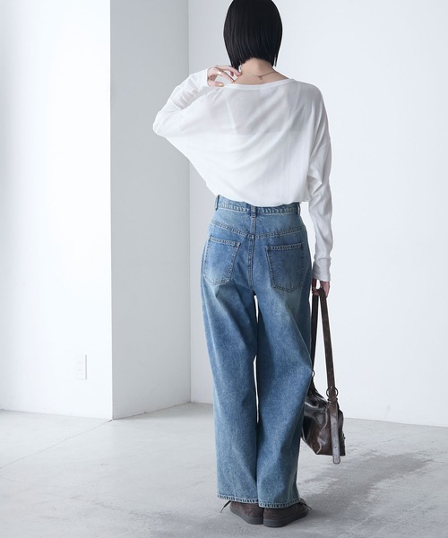 MILLER(ミラー)の「【forksy.】【Robert P. Miller】ロバート ピー ミラー シアー オーバーサイズ クルーネック ロングTシャツ(Tシャツ/カットソー・レディース・ブラック/ライトグリーン/シャーベット/オフホワイト・FREE)」の17枚目の写真