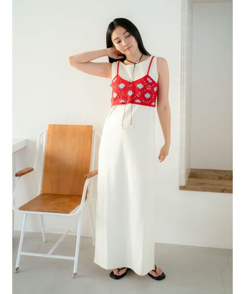 Ungrid（アングリッド）の「ビーズコンビニットキャミ（キャミソール・レディース・チャコールグレー/レッド・FREE）」の22枚目の写真