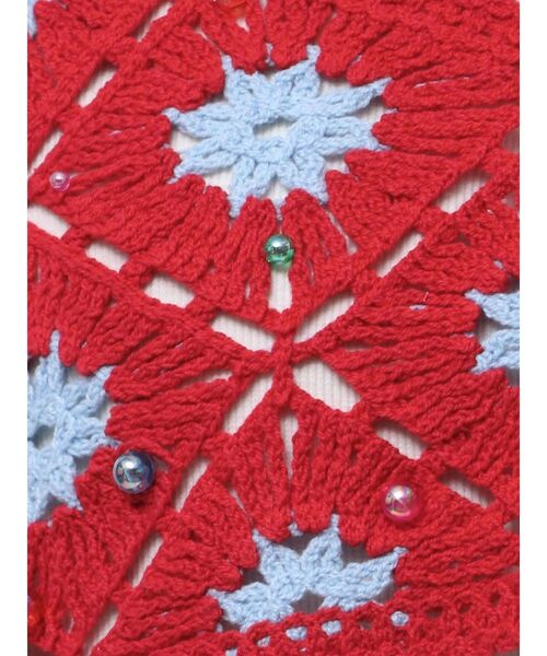 Ungrid（アングリッド）の「ビーズコンビニットキャミ（キャミソール・レディース・チャコールグレー/レッド・FREE）」の3枚目の写真