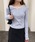 GIUNONiWEmj́ueyelet frill rib tops / ACbgtugbvXiTVc/Jbg\[jvbu[