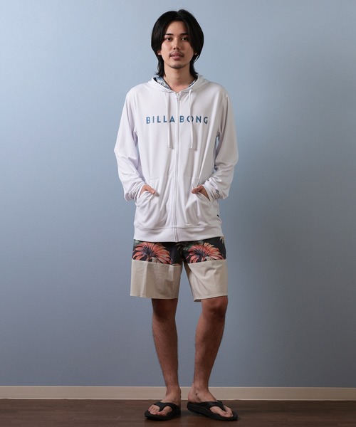 BILLABONG（ビラボン）の「BILLABONG/ビラボン ラッシュガード ジップパーカー UVケア BF01A-852（ラッシュガード・メンズ・ホワイト/ブラック・XL/L/M/S）」の6枚目の写真