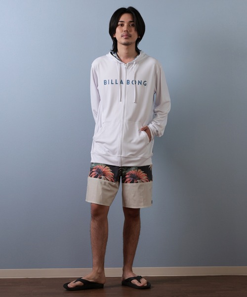 BILLABONG（ビラボン）の「BILLABONG/ビラボン ラッシュガード ジップパーカー UVケア BF01A-852（ラッシュガード・メンズ・ホワイト/ブラック・XL/L/M/S）」の9枚目の写真