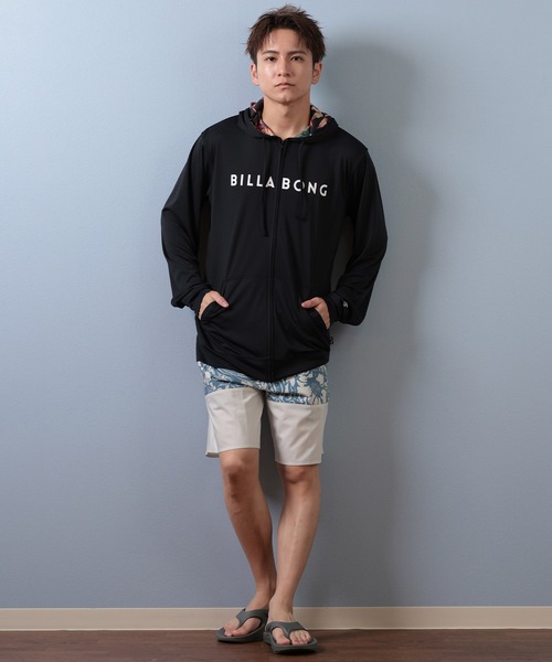 BILLABONG（ビラボン）の「BILLABONG/ビラボン ラッシュガード ジップパーカー UVケア BF01A-852（ラッシュガード・メンズ・ホワイト/ブラック・XL/L/M/S）」の15枚目の写真