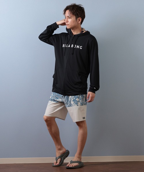 BILLABONG（ビラボン）の「BILLABONG/ビラボン ラッシュガード ジップパーカー UVケア BF01A-852（ラッシュガード・メンズ・ホワイト/ブラック・XL/L/M/S）」の16枚目の写真