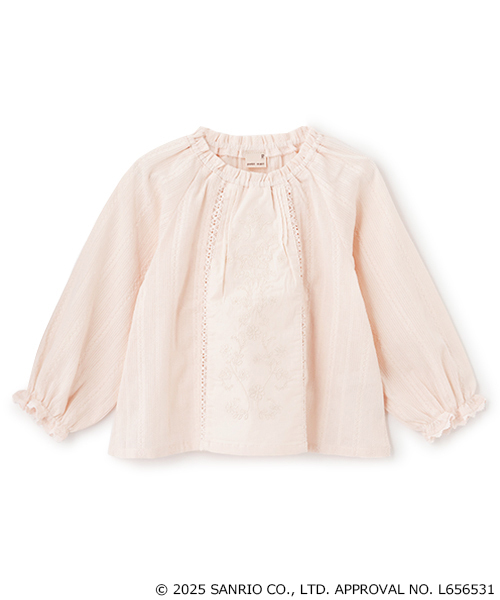 petit main（プティマイン）の「【サンリオ】刺繍レースブラウス（シャツ/ブラウス・キッズ・ライトピンク/オフホワイト・80ｃｍ/100cm/110cm/130cm/90cm/120cm）」の2枚目の写真