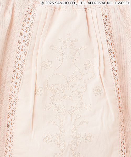 petit main（プティマイン）の「【サンリオ】刺繍レースブラウス（シャツ/ブラウス・キッズ・ライトピンク/オフホワイト・80ｃｍ/100cm/110cm/130cm/90cm/120cm）」の5枚目の写真