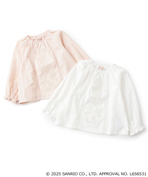 petit main（プティマイン）の「【サンリオ】刺繍レースブラウス（シャツ/ブラウス・キッズ・ライトピンク/オフホワイト・80ｃｍ/100cm/110cm/130cm/90cm/120cm）」の8枚目の写真