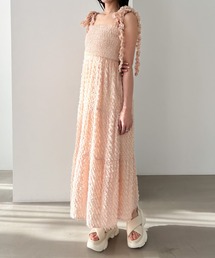 Heather | ジャガードフリルキャミワンピース　326090(ワンピース)