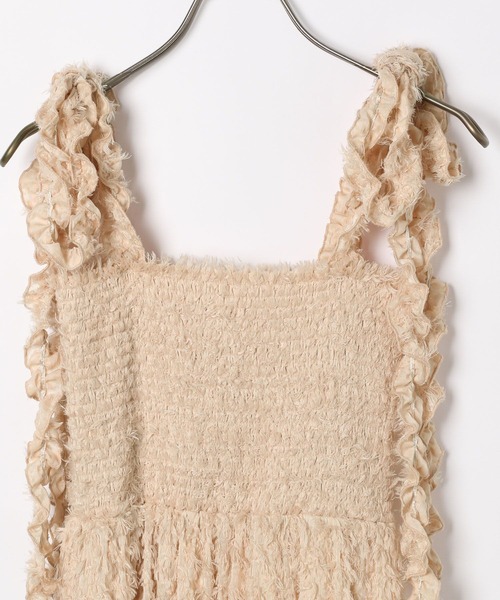 Heather（ヘザー）の「ジャガードフリルキャミワンピース　326090（ワンピース・レディース・ベージュ/ブラック/アイボリー・FREE）」の6枚目の写真