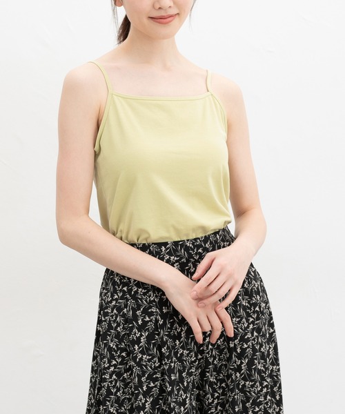 Honeys（ハニーズ）の「【ＵＶカット・吸水速乾】カップ付キャミソール（キャミソール・レディース・オフホワイト/イエロー系その他/ブラック/ミント/グレイッシュベージュ・L/LL/M/S）」の5枚目の写真