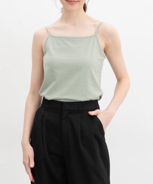 Honeys（ハニーズ）の「【ＵＶカット・吸水速乾】カップ付キャミソール（キャミソール・レディース・オフホワイト/イエロー系その他/ブラック/ミント/グレイッシュベージュ・L/LL/M/S）」の4枚目の写真