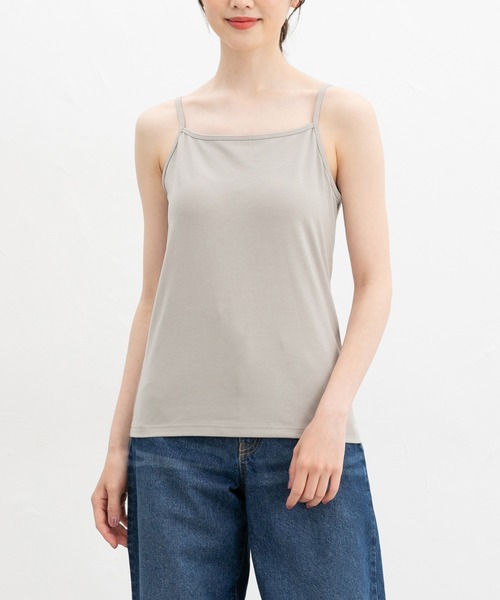 Honeys（ハニーズ）の「【ＵＶカット・吸水速乾】カップ付キャミソール（キャミソール・レディース・オフホワイト/イエロー系その他/ブラック/ミント/グレイッシュベージュ・L/LL/M/S）」の16枚目の写真