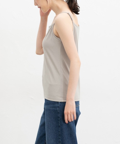 Honeys（ハニーズ）の「【ＵＶカット・吸水速乾】カップ付キャミソール（キャミソール・レディース・オフホワイト/イエロー系その他/ブラック/ミント/グレイッシュベージュ・L/LL/M/S）」の17枚目の写真