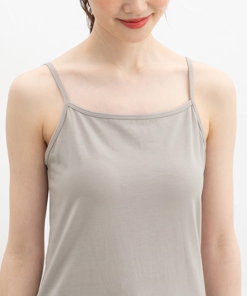 Honeys（ハニーズ）の「【ＵＶカット・吸水速乾】カップ付キャミソール（キャミソール・レディース・オフホワイト/イエロー系その他/ブラック/ミント/グレイッシュベージュ・L/LL/M/S）」の8枚目の写真