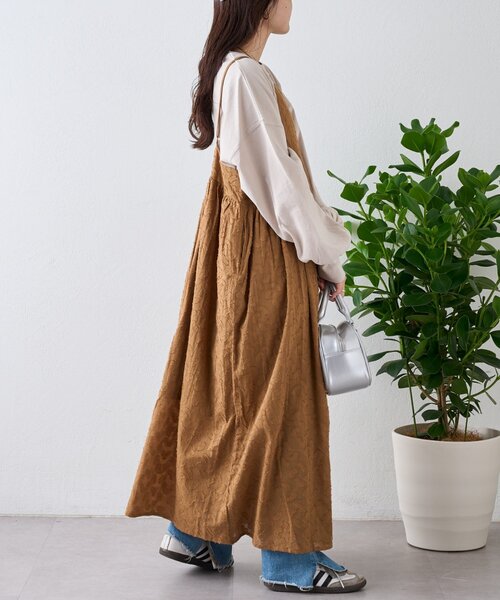 CIAOPANIC TYPY（チャオパニックティピー）の「【India】きらきらビーンズエプロンキャミワンピース（ワンピース・レディース・キャメル/グリーン/ブラック・ONE SIZE）」の6枚目の写真