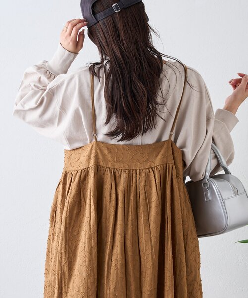 CIAOPANIC TYPY（チャオパニックティピー）の「【India】きらきらビーンズエプロンキャミワンピース（ワンピース・レディース・キャメル/グリーン/ブラック・ONE SIZE）」の9枚目の写真