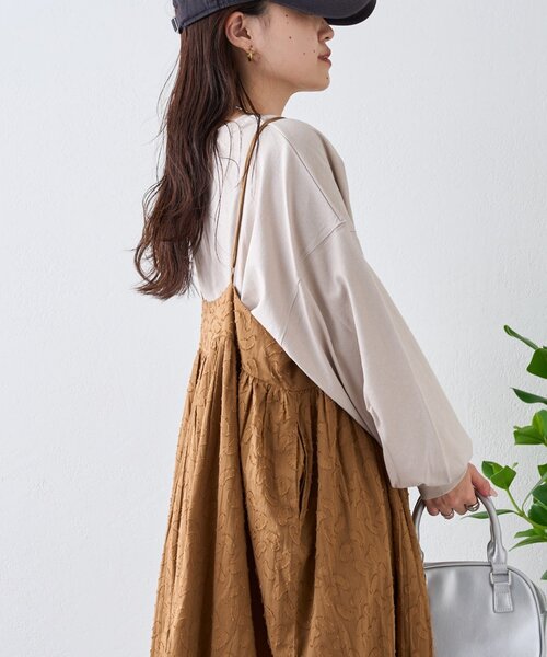 CIAOPANIC TYPY（チャオパニックティピー）の「【India】きらきらビーンズエプロンキャミワンピース（ワンピース・レディース・キャメル/グリーン/ブラック・ONE SIZE）」の10枚目の写真