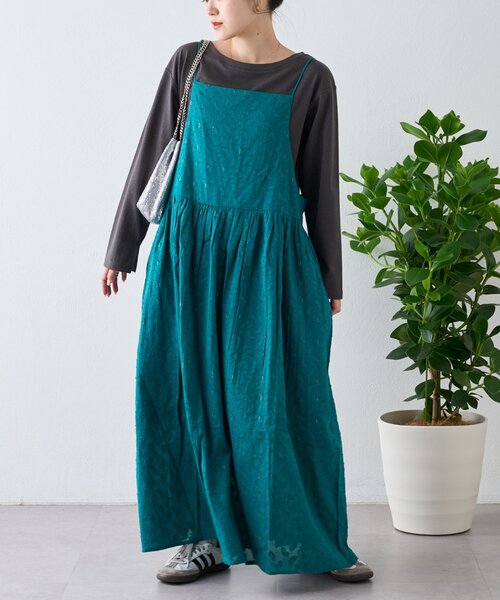 CIAOPANIC TYPY（チャオパニックティピー）の「【India】きらきらビーンズエプロンキャミワンピース（ワンピース・レディース・キャメル/グリーン/ブラック・ONE SIZE）」の11枚目の写真