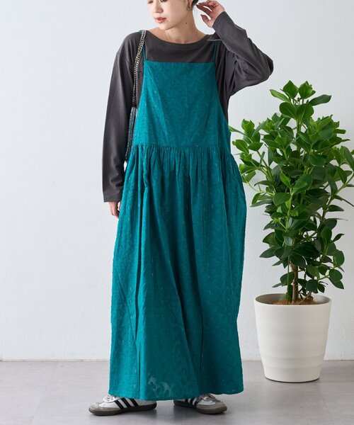 CIAOPANIC TYPY（チャオパニックティピー）の「【India】きらきらビーンズエプロンキャミワンピース（ワンピース・レディース・キャメル/グリーン/ブラック・ONE SIZE）」の13枚目の写真