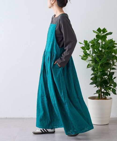 CIAOPANIC TYPY（チャオパニックティピー）の「【India】きらきらビーンズエプロンキャミワンピース（ワンピース・レディース・キャメル/グリーン/ブラック・ONE SIZE）」の14枚目の写真