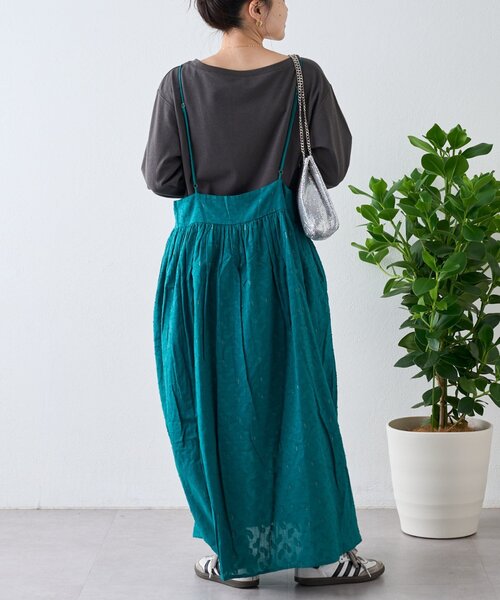 CIAOPANIC TYPY（チャオパニックティピー）の「【India】きらきらビーンズエプロンキャミワンピース（ワンピース・レディース・キャメル/グリーン/ブラック・ONE SIZE）」の15枚目の写真