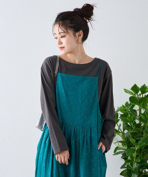 CIAOPANIC TYPY（チャオパニックティピー）の「【India】きらきらビーンズエプロンキャミワンピース（ワンピース・レディース・キャメル/グリーン/ブラック・ONE SIZE）」の18枚目の写真