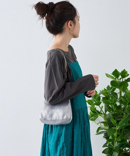 CIAOPANIC TYPY（チャオパニックティピー）の「【India】きらきらビーンズエプロンキャミワンピース（ワンピース・レディース・キャメル/グリーン/ブラック・ONE SIZE）」の19枚目の写真