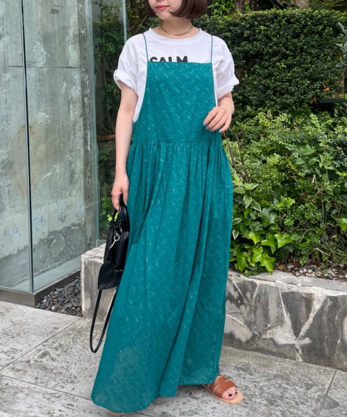 CIAOPANIC TYPY（チャオパニックティピー）の「【India】きらきらビーンズエプロンキャミワンピース（ワンピース・レディース・キャメル/グリーン/ブラック・ONE SIZE）」の3枚目の写真