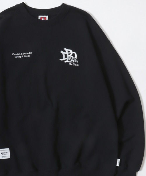 BEN DAVIS(ベンデイビス)の「BEN DAVIS/ベンデイビス ビックシルエット エンボスロゴ クルーネック スウェットトレーナー レディース メンズ(スウェット・メンズ・アッシュグレー/ネイビー/ブラック・L/M/LL)」の2枚目の写真