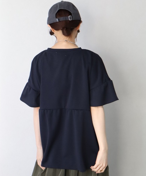 U.S. POLO ASSN.(ユーエスポロアッスン)の「【U.S. POLO ASSN./ユーエスポロアッスン】スムース ギャザープルオーバー(Tシャツ/カットソー・レディース・ネイビー/エメラルド/アイボリー・M/LL/L)」の13枚目の写真