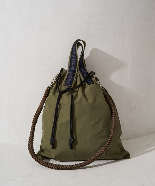 FREAK'S STORE（フリークスストア）の「限定展開　FREAK'S STORE テープ 巾着 バッグ（ハンドバッグ・レディース・ベージュ/ブラック/オリーブ・ONE SIZE）」の17枚目の写真