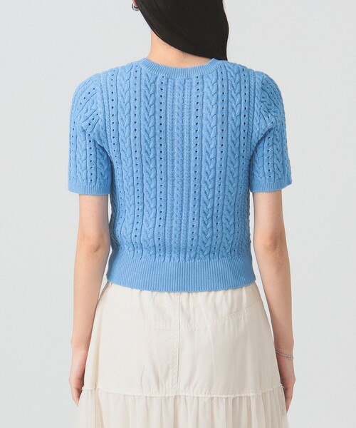 Ray BEAMS（レイビームス）の「ケーブル クルーネック ニット（ニット/セーター・レディース・ライトブルー/ピンク/オフホワイト・ONE SIZE）」の10枚目の写真