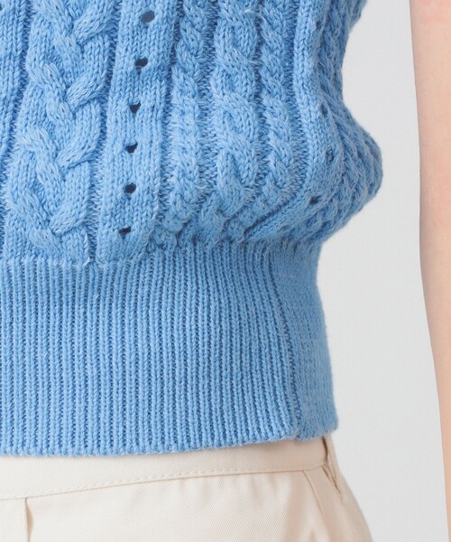 Ray BEAMS（レイビームス）の「ケーブル クルーネック ニット（ニット/セーター・レディース・ライトブルー/ピンク/オフホワイト・ONE SIZE）」の13枚目の写真