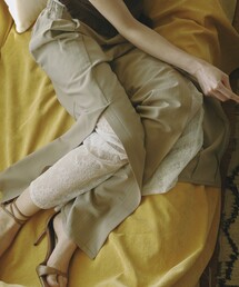 Firsthand | Firsthand/ファーストハンド レース×ストライプ スプリットワイドパンツ(スラックス)