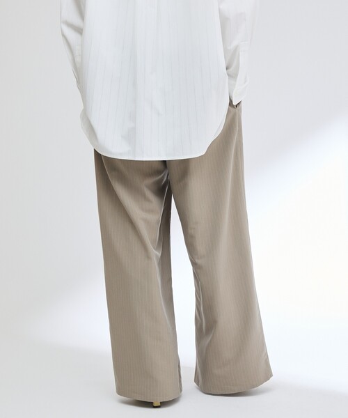 Firsthand（ファーストハンド）の「Firsthand/ファーストハンド レース×ストライプ スプリットワイドパンツ（スラックス・レディース・チャコールグレー/グレー・S/M）」の10枚目の写真