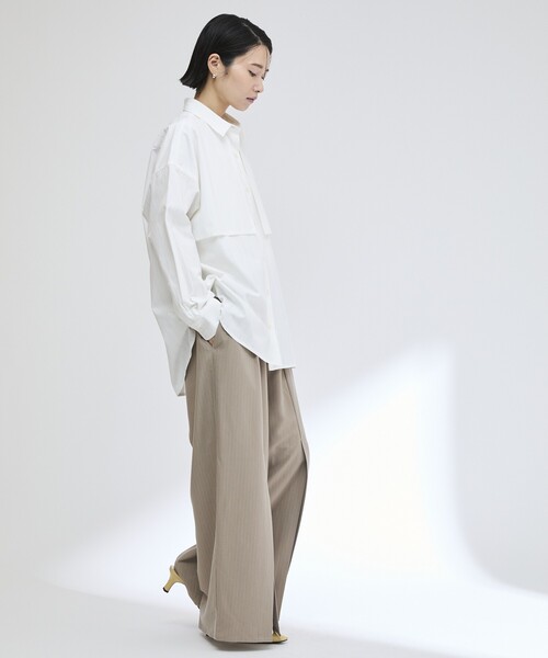 Firsthand（ファーストハンド）の「Firsthand/ファーストハンド レース×ストライプ スプリットワイドパンツ（スラックス・レディース・チャコールグレー/グレー・S/M）」の19枚目の写真