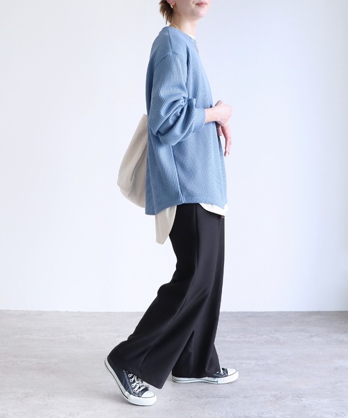 reca（レカ）の「裾ラウンドロンＴシャツ（Tシャツ/カットソー・レディース・アイボリー/グレー/ブラック・M）」の21枚目の写真