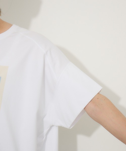 Paradise Picnic（パラダイスピクニック）の「Dignite Collier ワイドフォトT（Tシャツ/カットソー・レディース・ホワイト/チャコールグレー・FREE）」の14枚目の写真