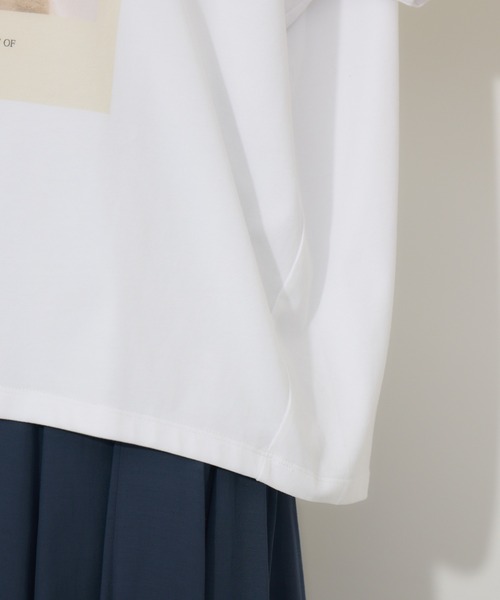 Paradise Picnic（パラダイスピクニック）の「Dignite Collier ワイドフォトT（Tシャツ/カットソー・レディース・ホワイト/チャコールグレー・FREE）」の16枚目の写真