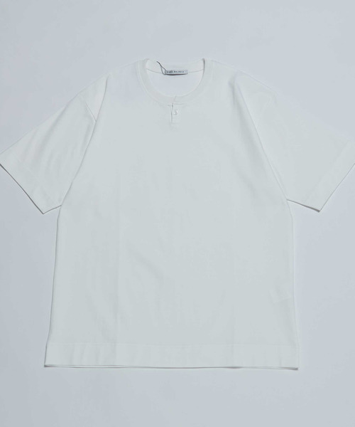 MEN'S MELROSE(メンズメルローズ)の「マーセライズポンチ1BTヘンリーネックハーフスリーブ(Tシャツ/カットソー・メンズ・ベージュ/ホワイト/ブラック・2/3/4)」の18枚目の写真