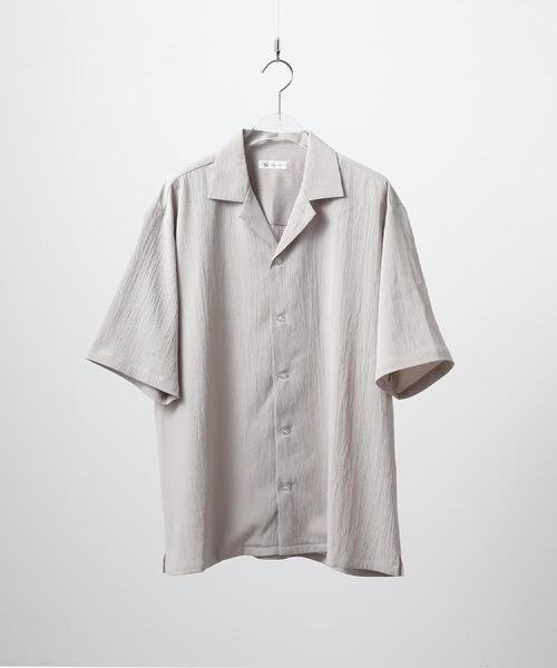 tk.TAKEO KIKUCHI（ティーケータケオキクチ）の「◆楊柳オープンカラーシャツ（シャツ/ブラウス・メンズ・ライトグレー/ブラック/ダークブラウン/ブルー・02/03/04）」の5枚目の写真