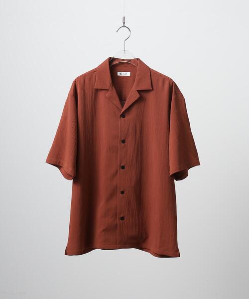 tk.TAKEO KIKUCHI（ティーケータケオキクチ）の「◆楊柳オープンカラーシャツ（シャツ/ブラウス・メンズ・ライトグレー/ブラック/ダークブラウン/ブルー・02/03/04）」の7枚目の写真